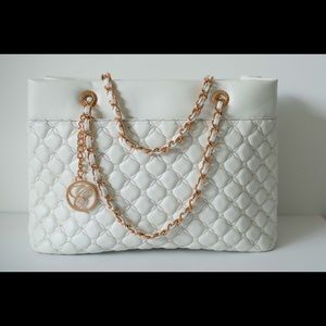 Chopard Gold Chain & Leather Tote